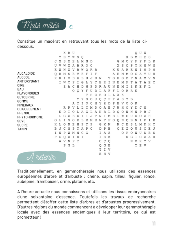 cahier de révision gemmothérapie